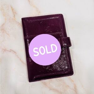 ♥︎♥︎♥︎SOLD♥︎♥︎♥︎NWT! Vintage COACH Agenda | Patent Plum with Gold Hardware